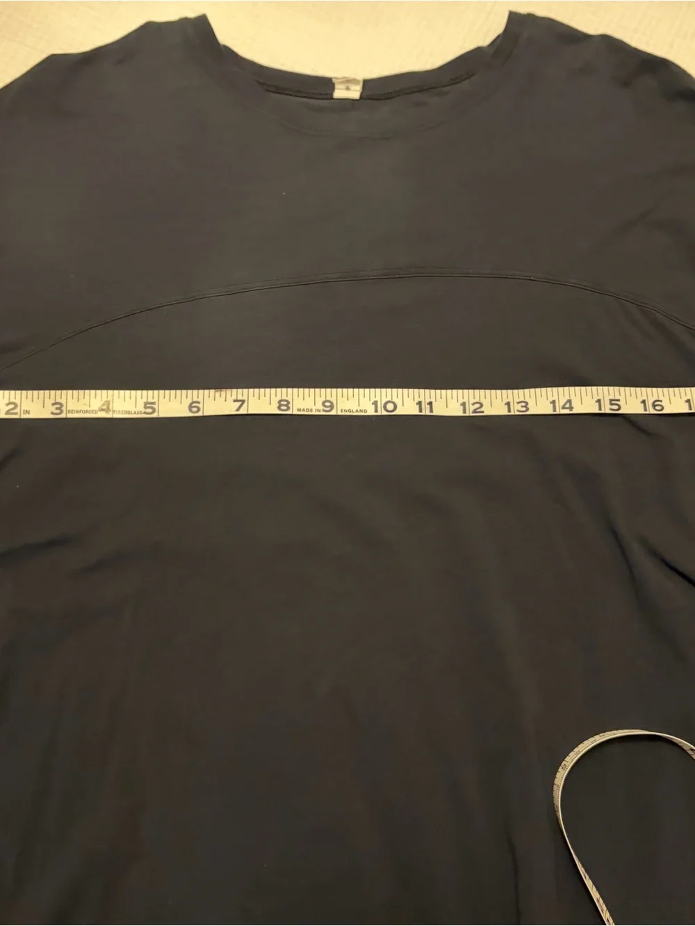 Lululemon Black Long Sleeve Curved Tunic Tee Sz 12 Large